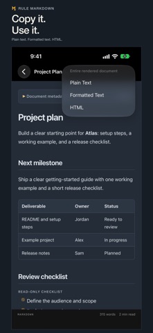Rule Markdown screenshot 2