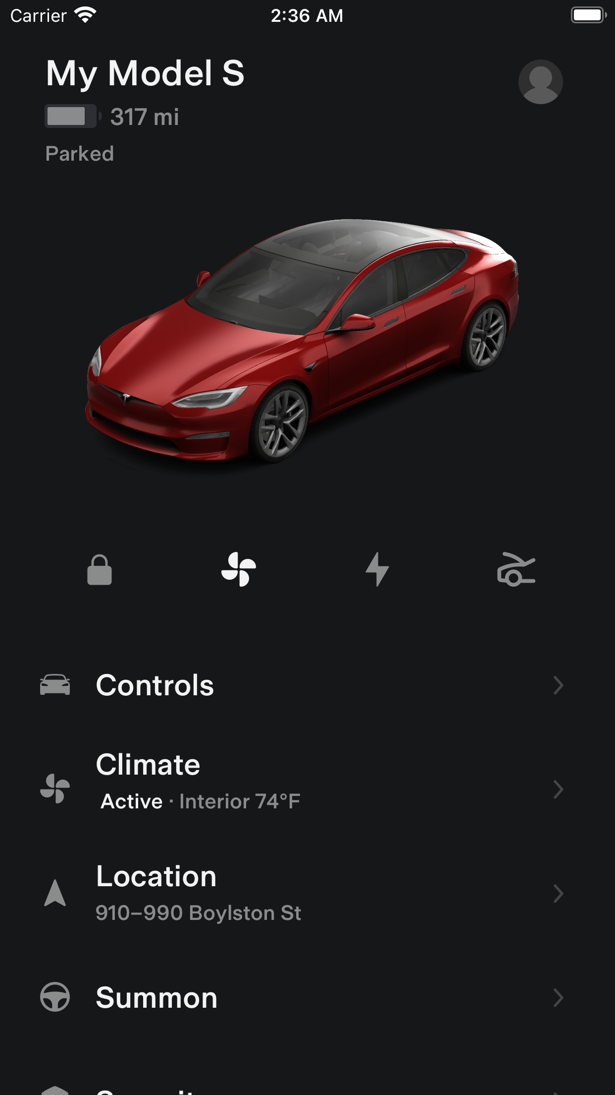 Tesla screenshot 1