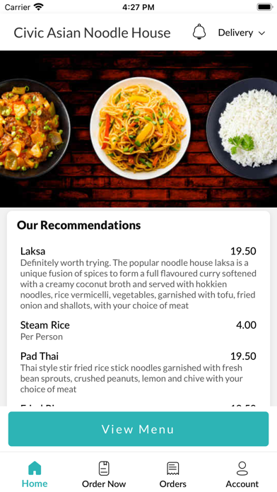 Civic Asian Noodle House Screenshot
