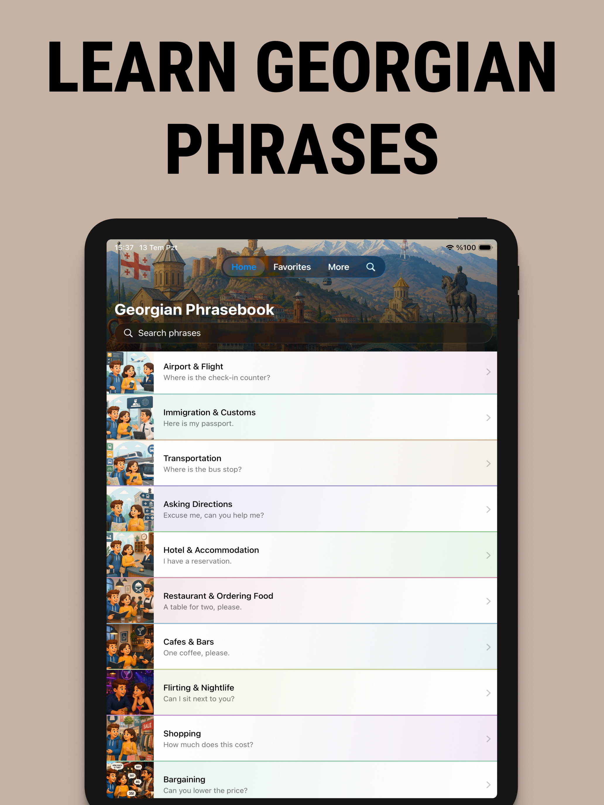 Georgian Travel Phrasebook screenshot 4