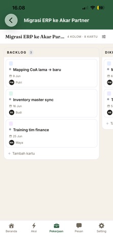Akar Workspace screenshot