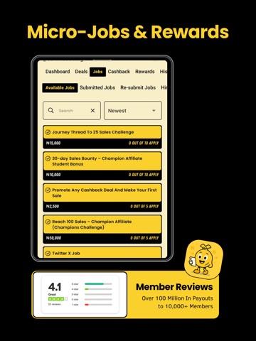 OwoDaily – Jobs & Cashback iPad screenshot