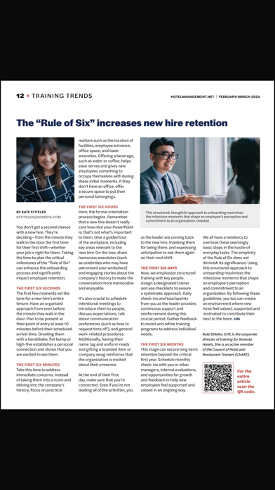 Hotel Management Magazine Screenshot