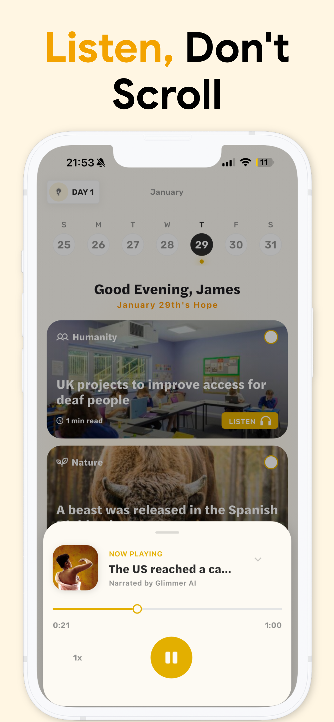 Glimmer - Daily Good News screenshot 5