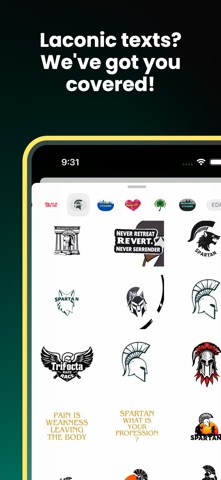 Ancient Spartan Stickers screenshot