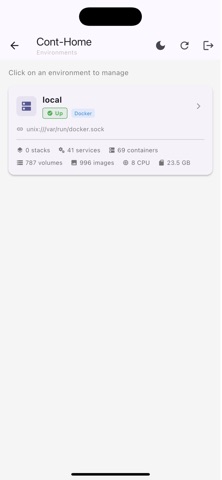 Portainer Mobile: Docker Admin iPhone screenshot