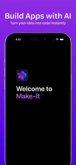 Make-It AI: App & Code Builder iPhone screenshot 1