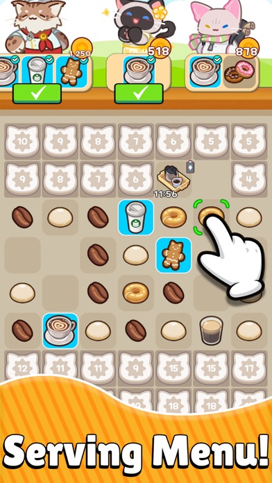 Merge Cat Cafe : Coffee cat Screenshot