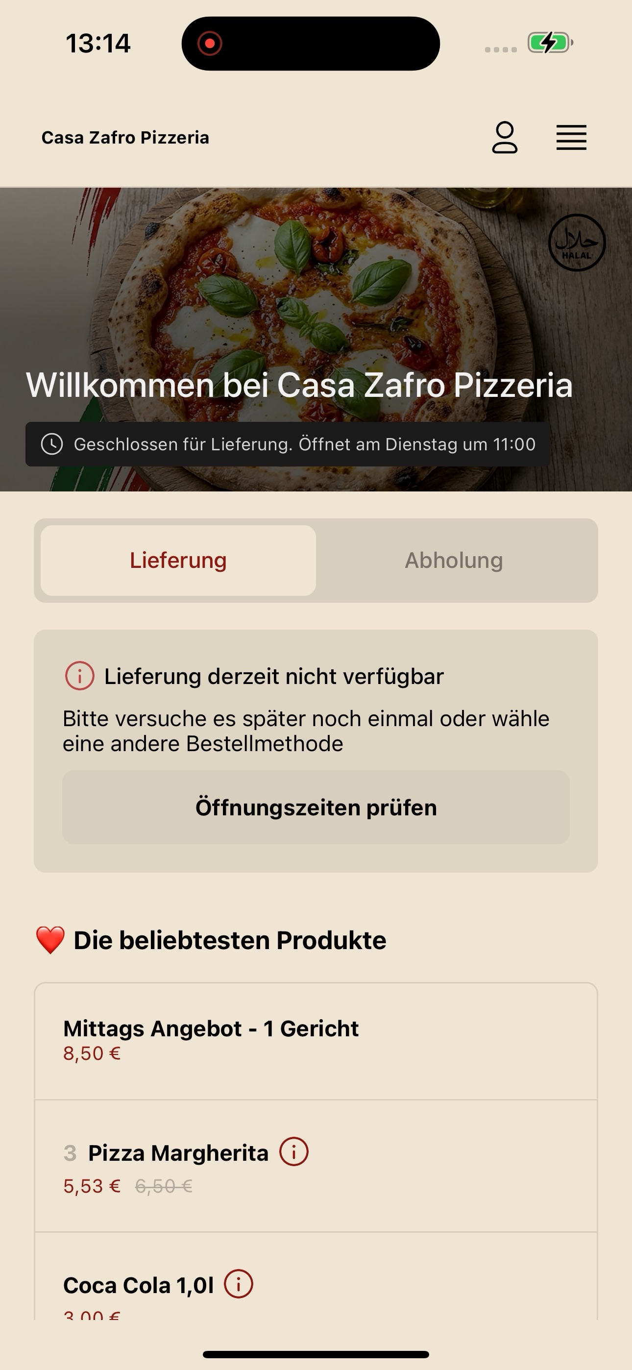 Screenshot 1 of Casa Zafro Pizzeria