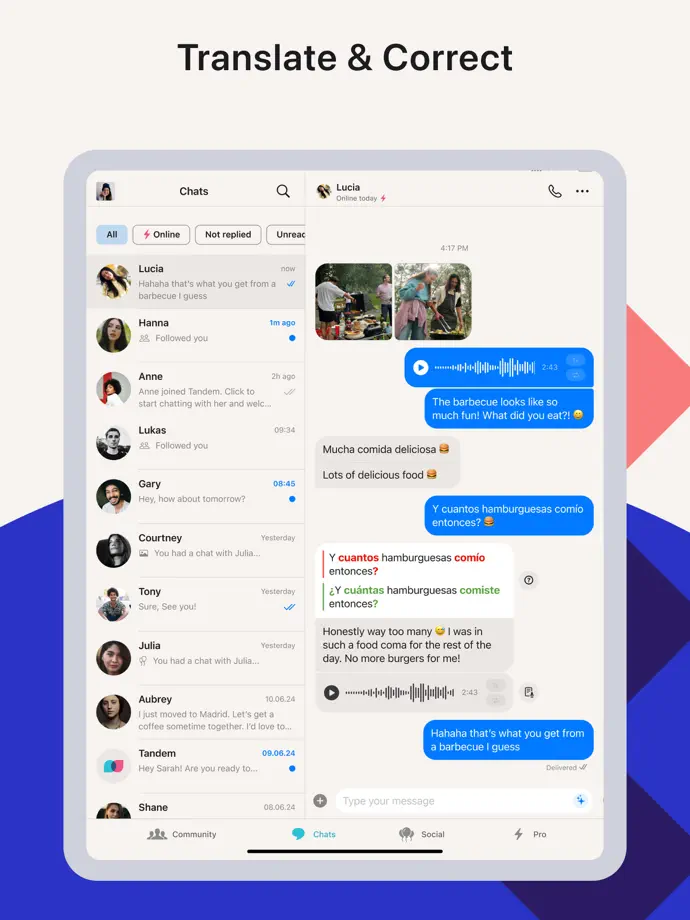 Tandem iPad screenshot 5