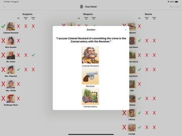 Solver - for Clue iPad screenshot