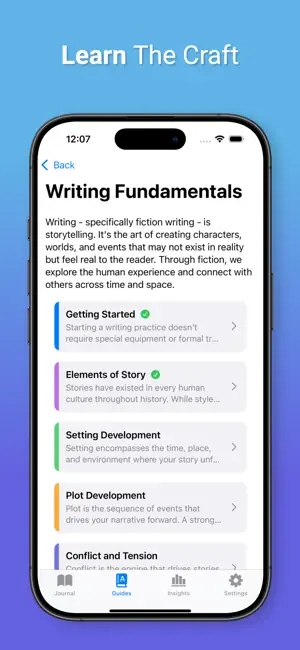 Meanwhile: Daily Writing screenshot 2