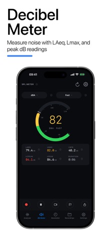 Frequency Analyzer: dB Meter iPhone screenshot