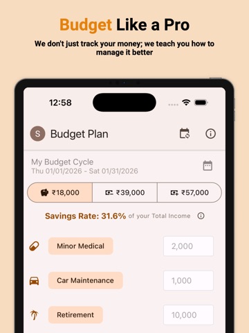 SaveWise iPad screenshot