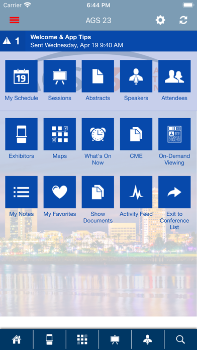 AGS Events Screenshot