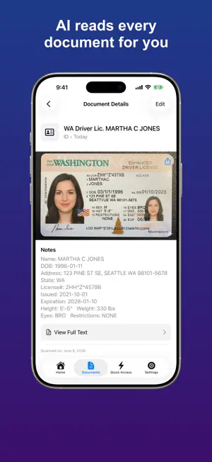 DocuWallet: ID & Card Scanner screenshot 1