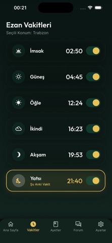 Huzur: Ezan Vakti & Zikirmat iPhone screenshot