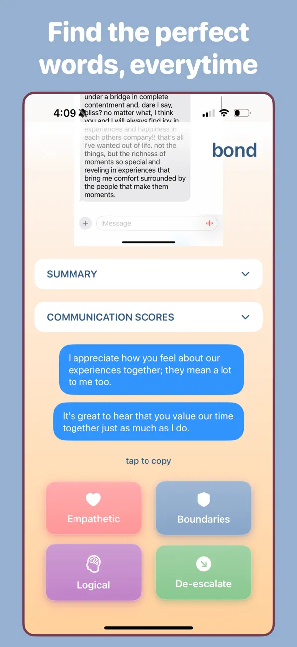 Screenshot #2 pour Bond - Talk It Out