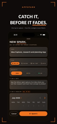 AppSpark: Capture App Ideas screenshot