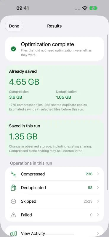 DiskPress for Files screenshot 2 of 7