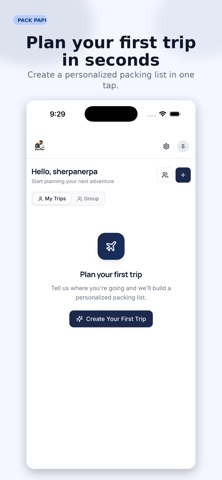 Pack Papi: AI Packing List screenshot