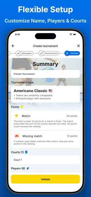 Americano Padel Manager iPhone screenshot 5