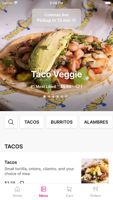 Taco Mania To Go iPhone screenshot 2 - Food & Drink app