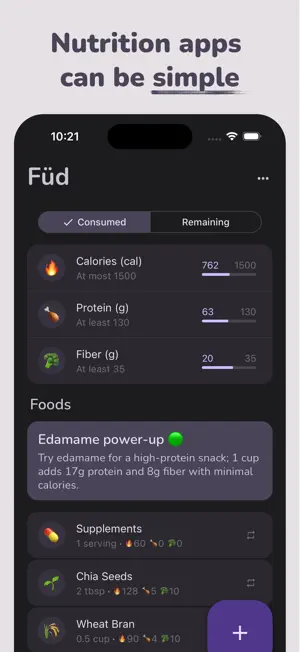 Füd: Food & Macro Tracker screenshot 2