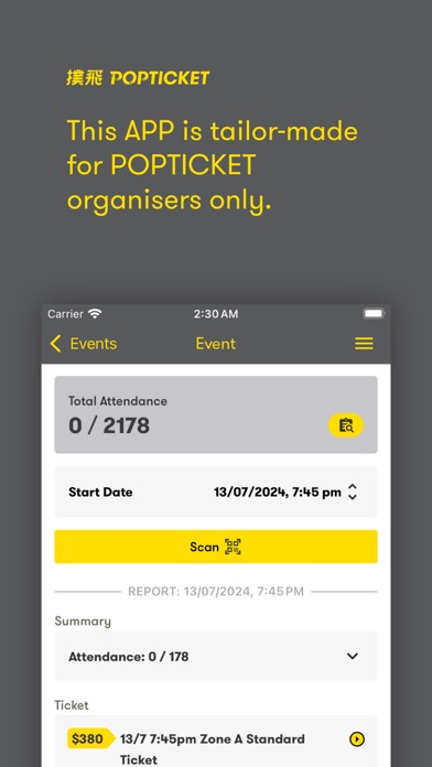 Screenshot #2 pour POPTICKET Organiser