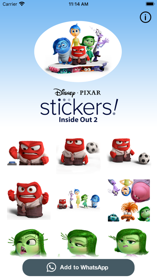 #1. Pixar Stickers: Inside Out 2 (iOS) By: Disney
