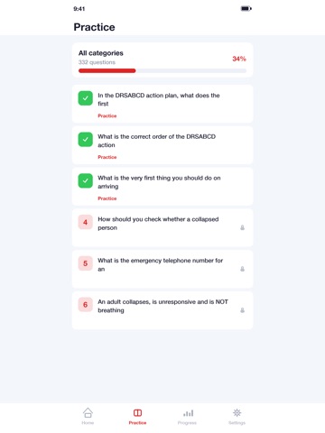 First Aid CPR Test AU iPad screenshot