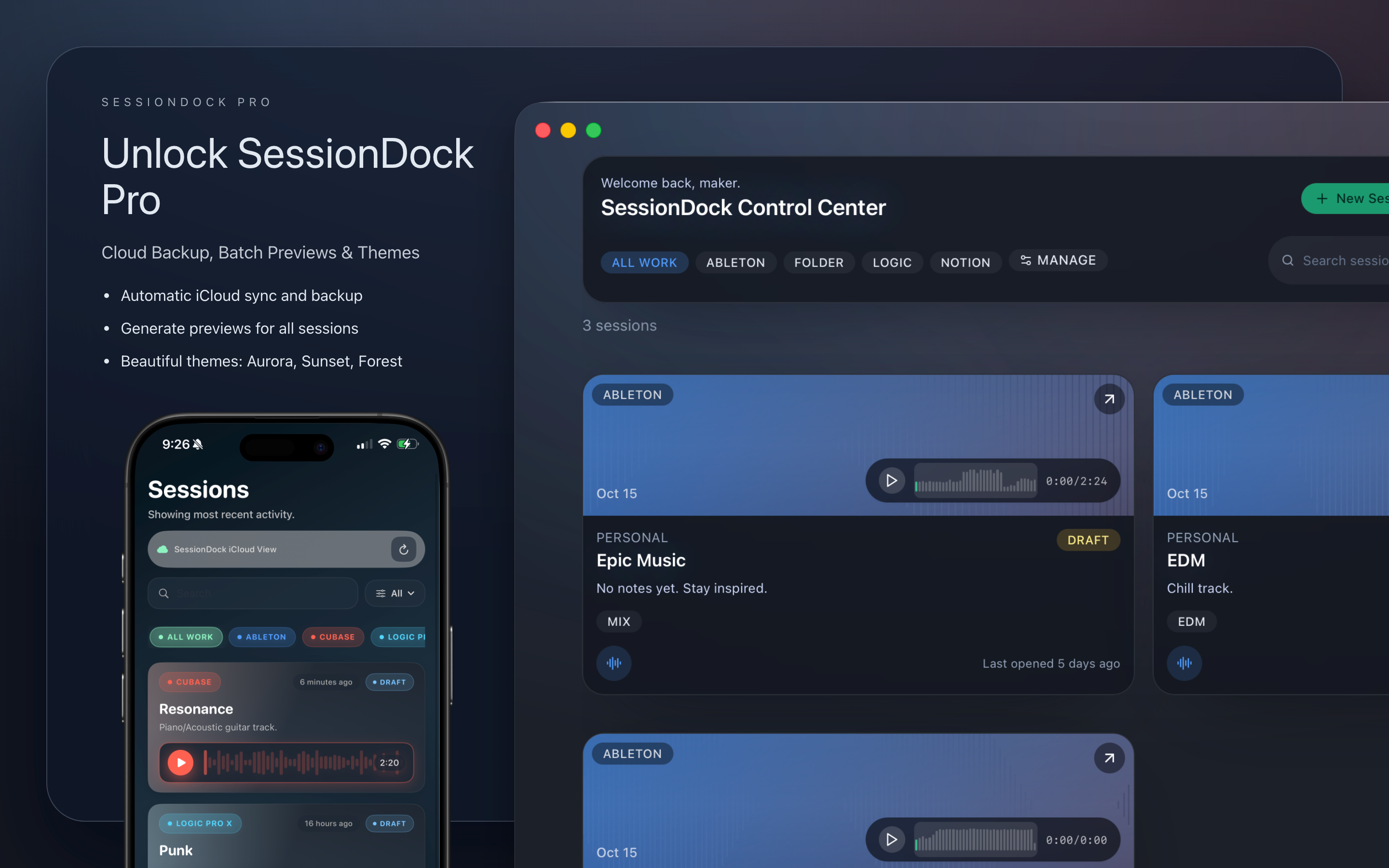 SessionDock