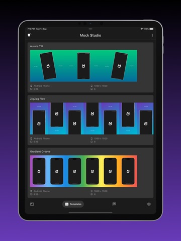 Mock Studio iPad screenshot