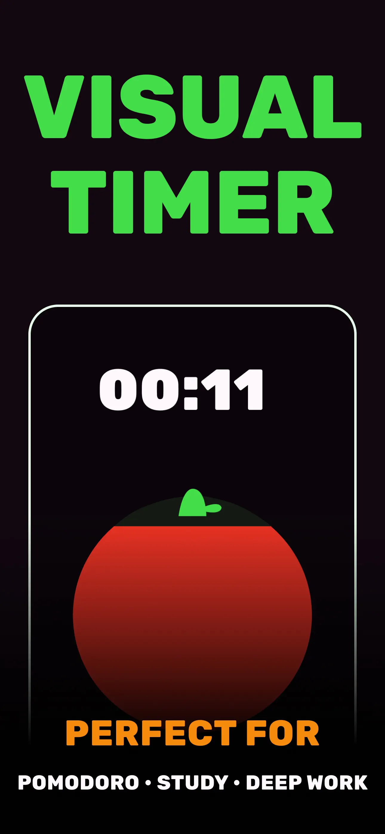 #1. Visual Timer: Tomato Timer (iOS) Por: GRADOID DOO NOVI SAD