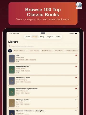 Classic Reads Guide by CS iPad screenshot