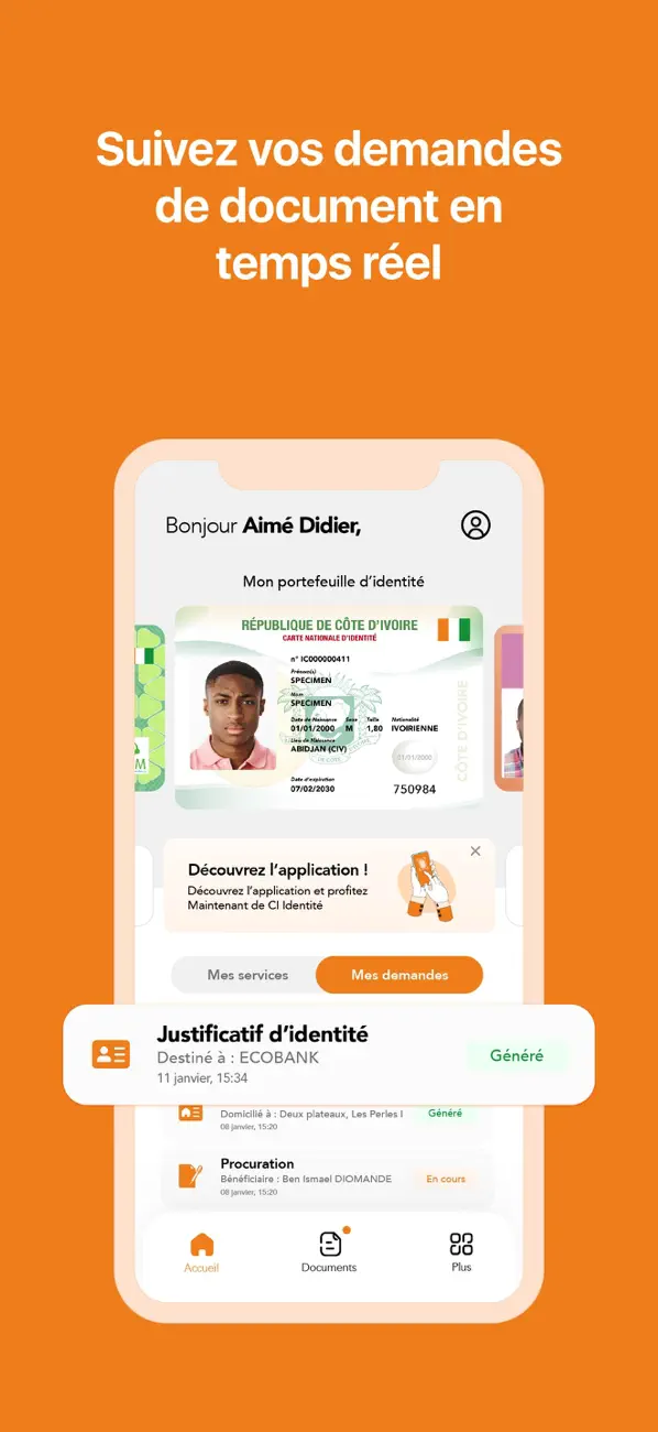 #4. CI Identité (iOS) Göre: ONECI