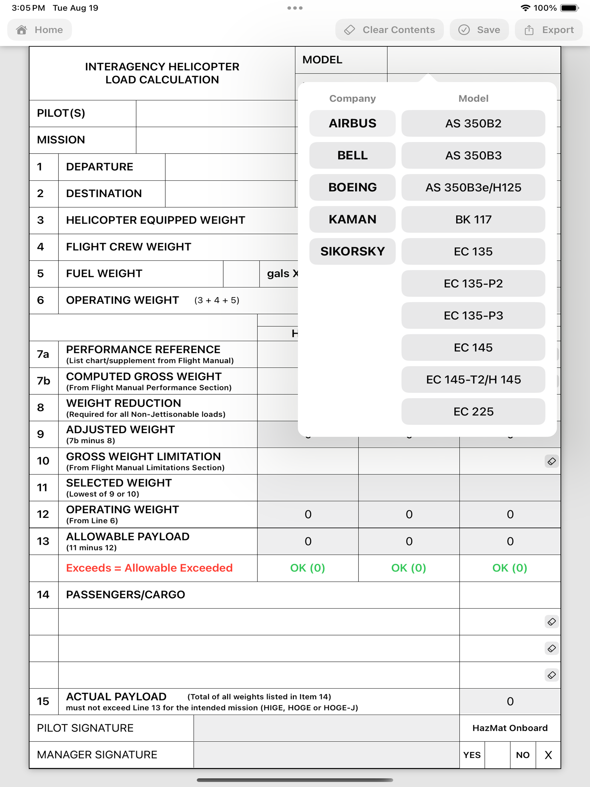 Rotor Load Calc