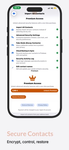 Contacts Backups screenshot