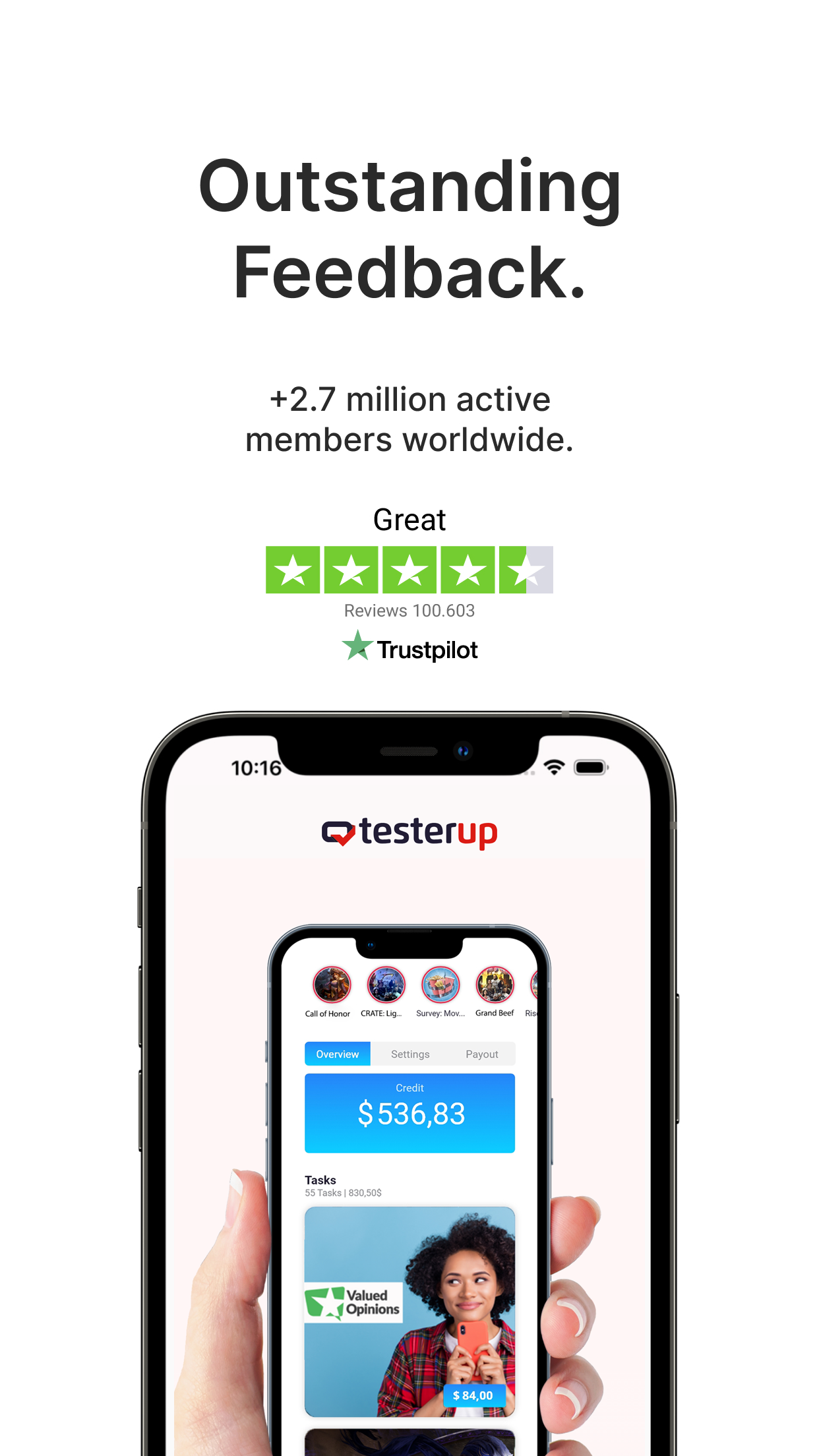 testerup - earn money screenshot 1