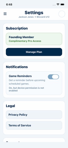 Shift Report Hockey screenshot