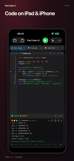 Pad Code AI: Code Editor & IDE screenshot 1