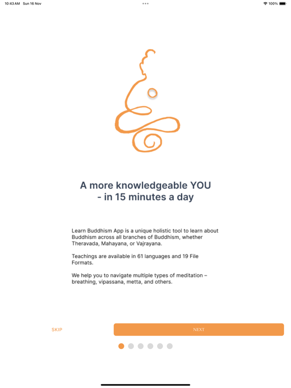 Learn Buddhism iPad screenshot 1 - Education app