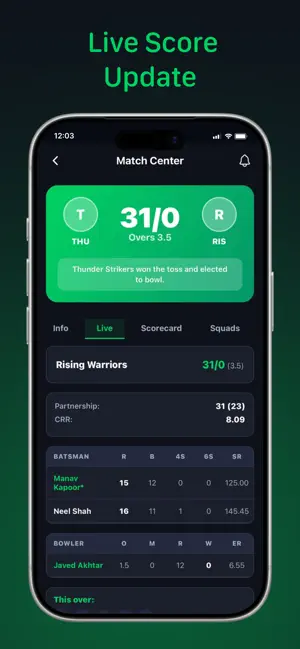 CrickScore: Live Cricket Score screenshot 2