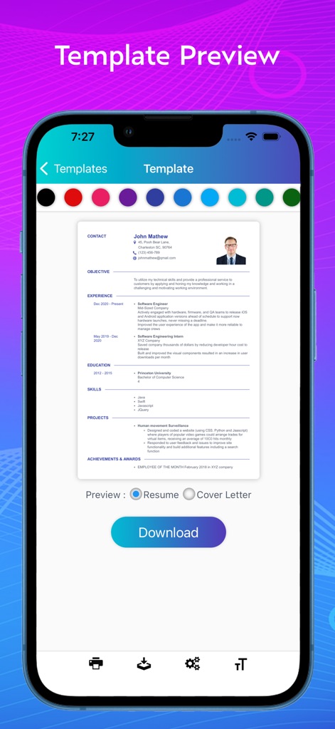 Resume : Intelligent CV Maker - Business App | MWM