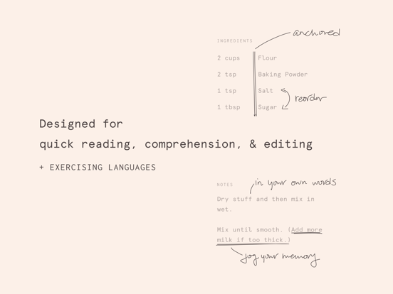 Mise: A minimalist recipe box iPad screenshot 8 - Food & Drink app