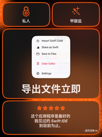 Swift Compiler & IDE: SwiftPad iPad screenshot 2