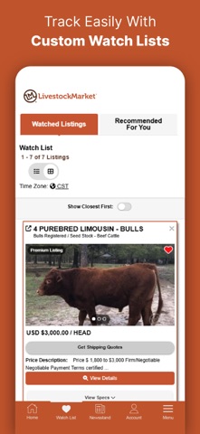 LivestockMarket iPhone screenshot