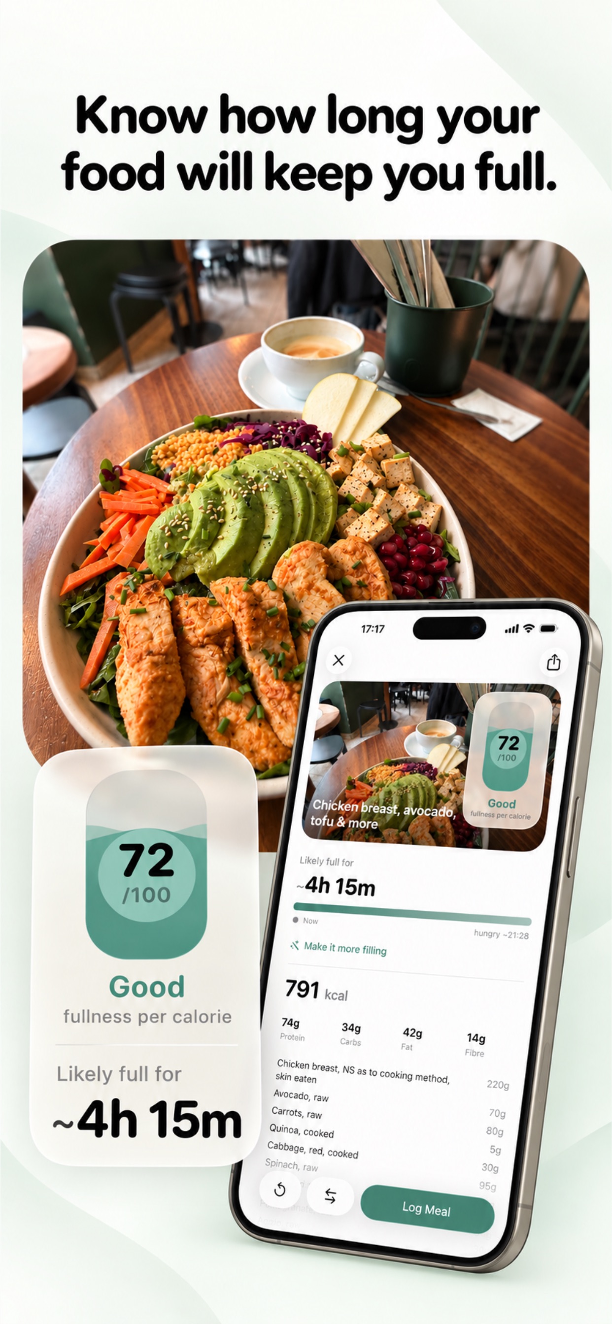 Screenshot 2 of Doya: Fullness & Calories