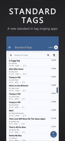 Standard Tags screenshot