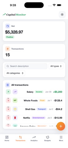 Capital Monitor: Budget App screenshot